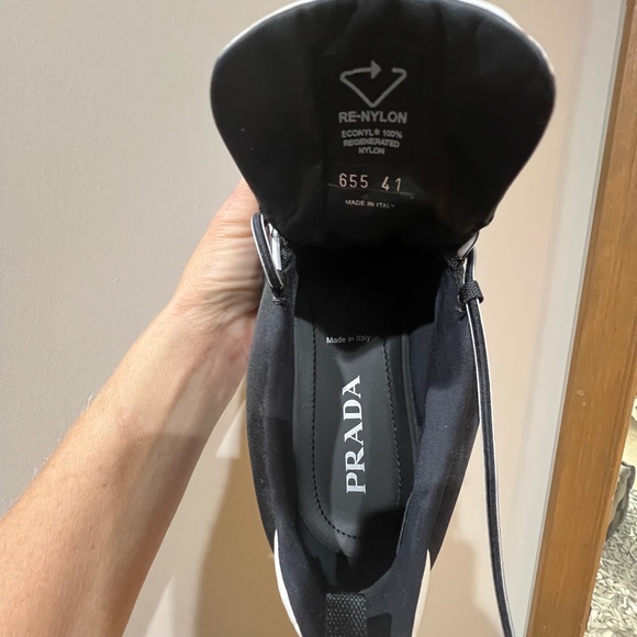 Prada Black and White Women's Sneakers - Picture 11 of 11